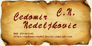 Čedomir Nedeljković vizit kartica